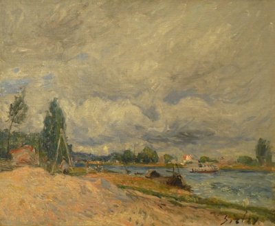 Ufer der Seine oder des Loing von Alfred Sisley